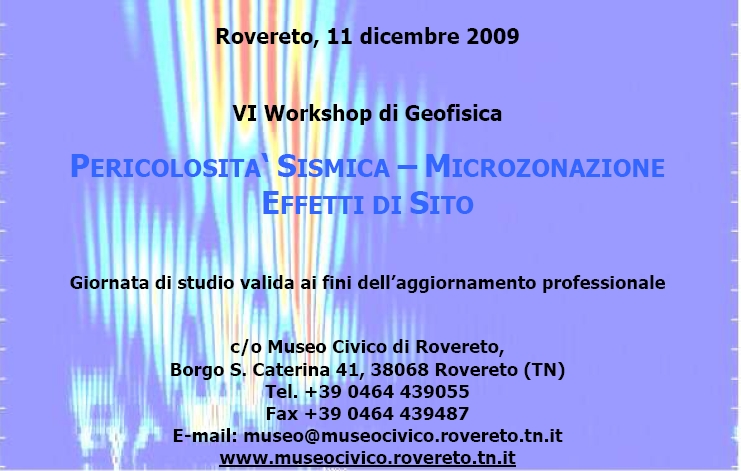 Workshop in Geofisica 2009